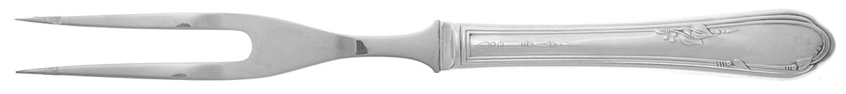 Meadowbrook (Silverplate, 1936) Small Steak Carving Fork with Stainless Prongs by Oneida Silver-1