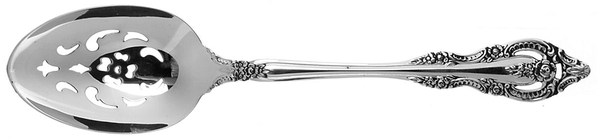 Mediterranea (Sterling, 1967) Pierced Tablespoon (Serving Spoon) by Oneida Silver-1