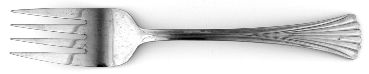 Melbourne (Stainless) Medium Solid Cold Meat Serving Fork by Oneida Silver-1
