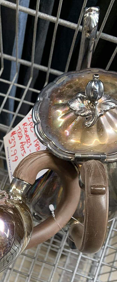 Melon-Plain (Silverplate, Hollowware) Brown Handle Coffee Pot by Oneida Silver-1