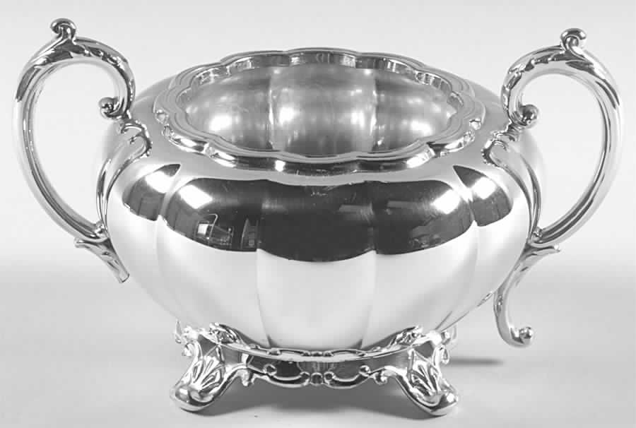 Melon-Plain (Silverplate, Hollowware) Sugar Bowl No Lid by Oneida Silver-1