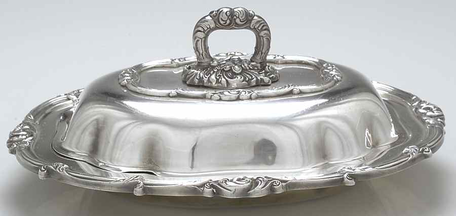 Melon-Plain (Silverplate, Hollowware) Double Vegetable Bowl by Oneida Silver-1