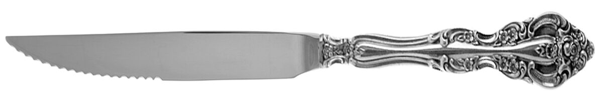 Michelangelo (Sterling, 1970) Steak Knife Individual Hollow, Serrate HC by Oneida Silver-1