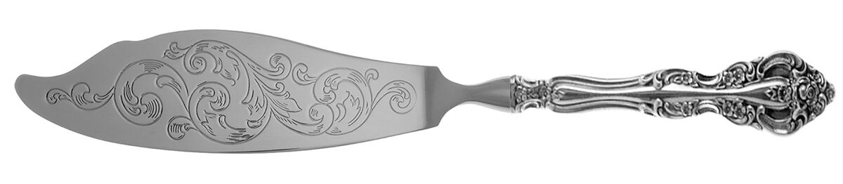 Michelangelo (Sterling, 1970) Fish Serving Knife with Stainless Blade HC by Oneida Silver-1