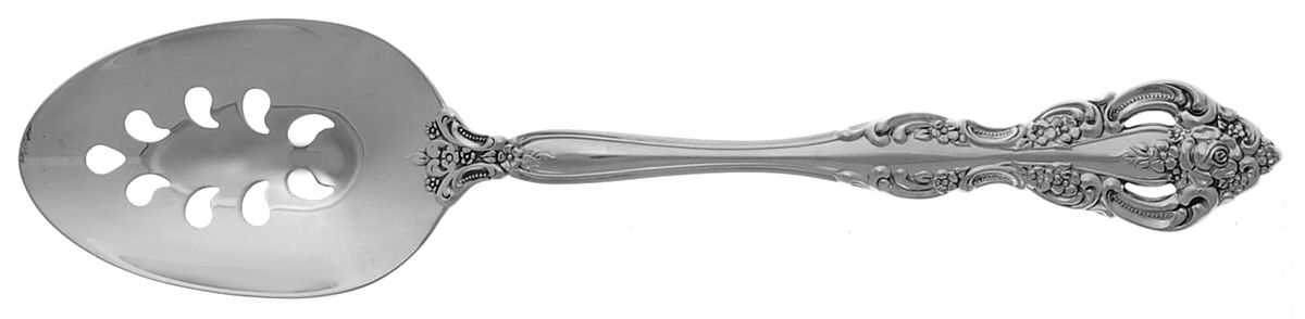 Michelangelo (Sterling, 1970) Pierced Tablespoon (Serving Spoon) CM by Oneida Silver-1