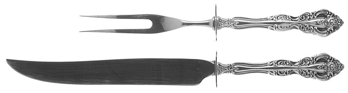 Michelangelo (Sterling, 1970) Small Stainless Blade 2-Piece Steak Carving Set by Oneida Silver-1