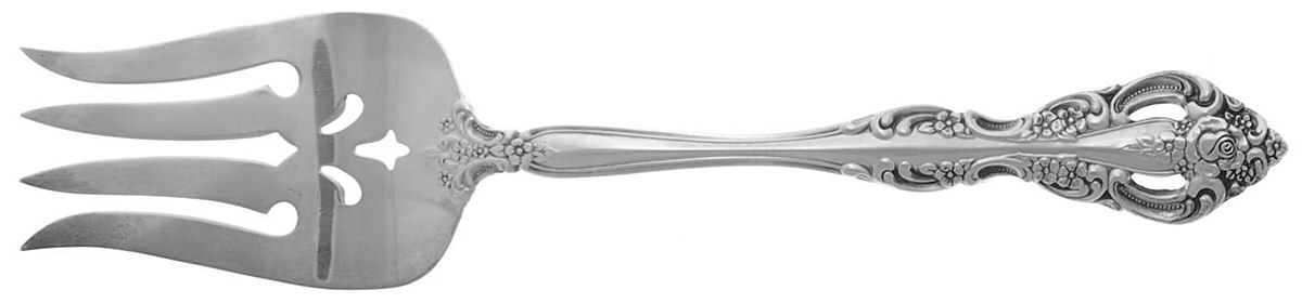 Michelangelo (Sterling, 1970) Medium Solid Cold Meat Serving Fork by Oneida Silver-1