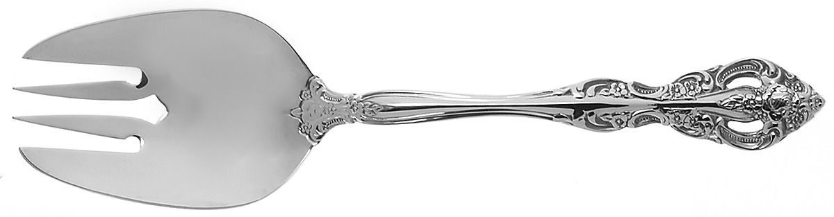 Michelangelo (Stainless) Solid Salad Serving Fork by Oneida Silver-1