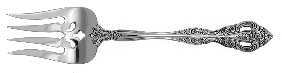 Michelangelo (Stainless) Medium Solid Cold Meat Serving Fork by Oneida Silver-1