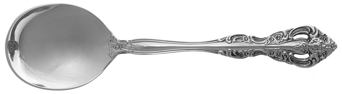 Michelangelo (Stainless) Round Bowl Soup Spoon (Cream Soup) by Oneida Silver-1