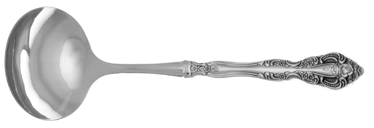 Michelangelo (Stainless) Gravy Ladle with No Spout Stainless Bowl HC by Oneida Silver-1