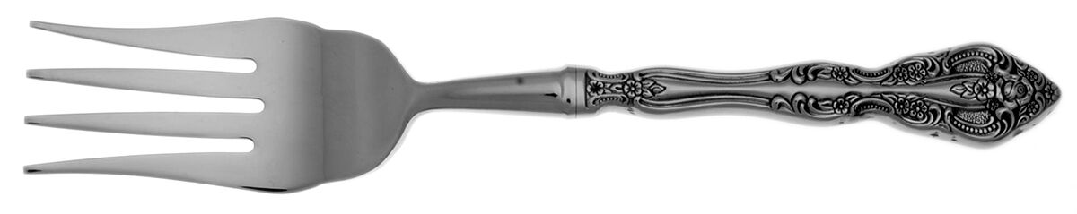 Michelangelo (Stainless) Cold Meat Fork Large, Stainless Tines HC by Oneida Silver-1
