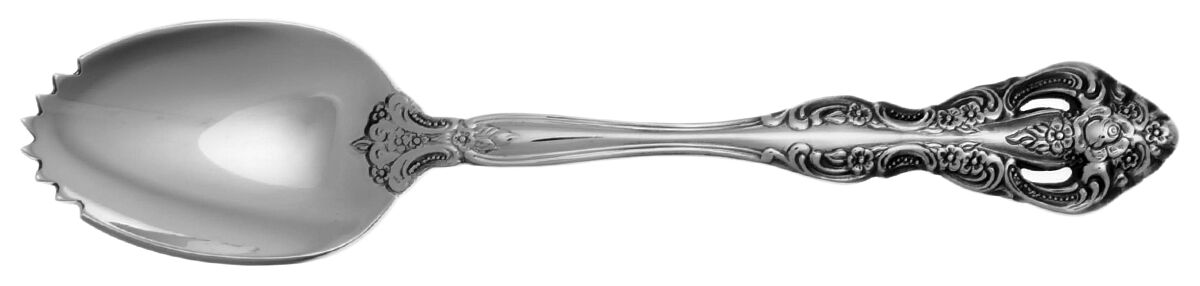 Michelangelo (Stainless) Fruit/Orange Spoon Individual, Serrated Bowl HC by Oneida Silver-1