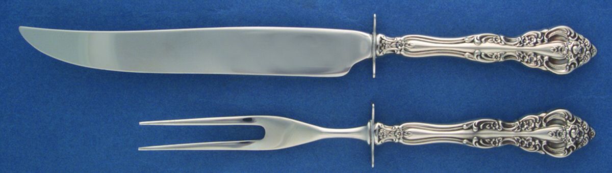 Michelangelo (Stainless) Small Stainless Blade 2-Piece Steak Carving Set by Oneida Silver-1