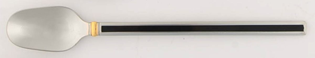 Midnight (Stainless, Black Hld, Gold) Iced Tea Spoon by Oneida Silver-1