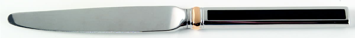 Midnight (Stainless, Black Hld, Gold) Modern Hollow Knife by Oneida Silver-1