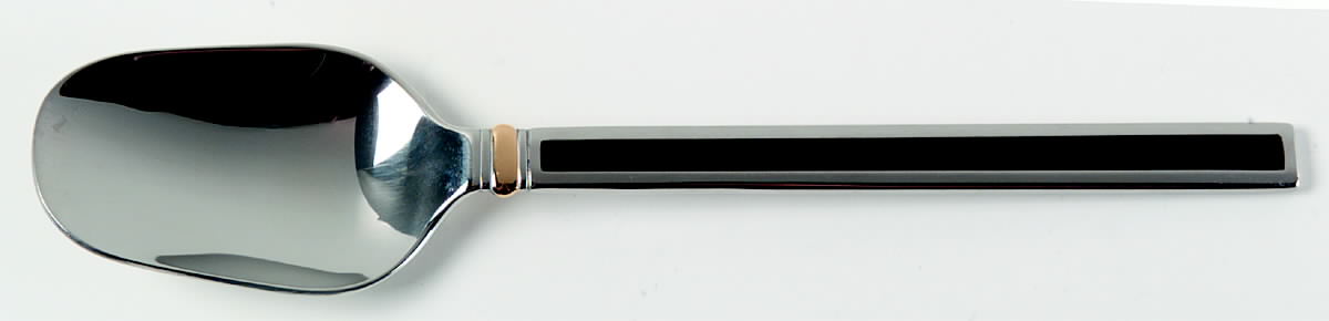 Midnight (Stainless, Black Hld, Gold) Place/Oval Soup Spoon by Oneida Silver-1
