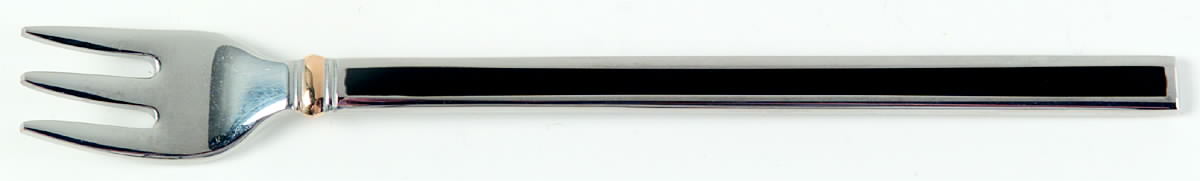 Midnight (Stainless, Black Hld, Gold) Cocktail/Seafood Fork by Oneida Silver-1