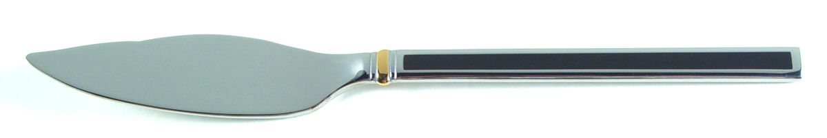 Midnight (Stainless, Black Hld, Gold) Individual Solid Fish Knife by Oneida Silver-1