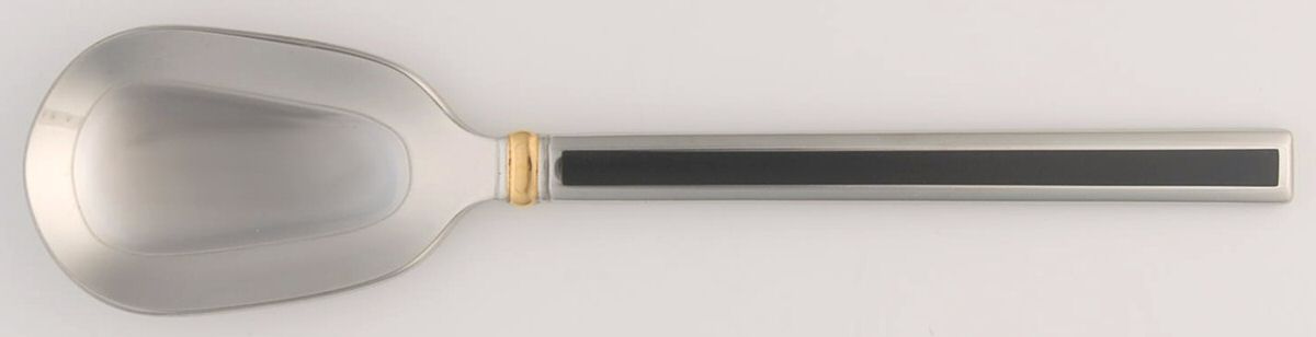 Midnight (Stainless, Black Hld, Gold) Sugar Spoon by Oneida Silver-1