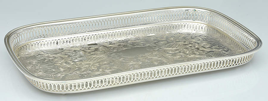 Silverplate Hollowware 20" Gallery Tray by Oneida Silver-1