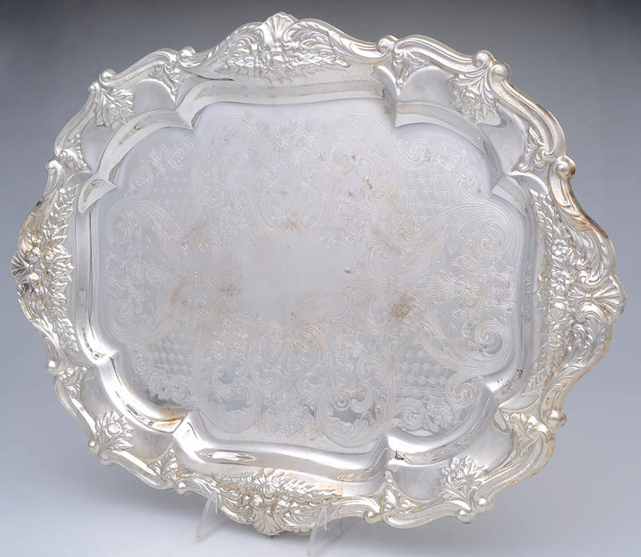 Silverplate Hollowware 20" Waiter Tray by Oneida Silver-1