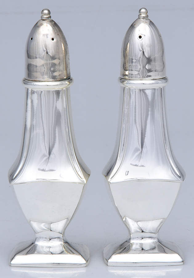 Silverplate Hollowware Salt and Pepper Set by Oneida Silver-1