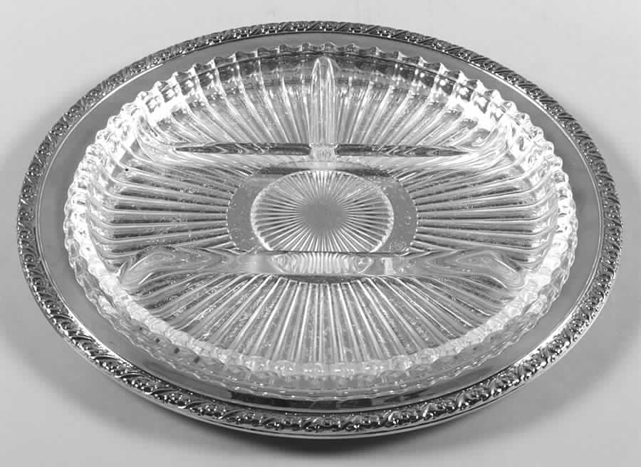 Silverplate Hollowware Relish with Glass Liner by Oneida Silver-1
