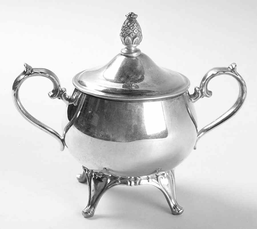 Silverplate Hollowware Sugar Bowl & Lid by Oneida Silver-1