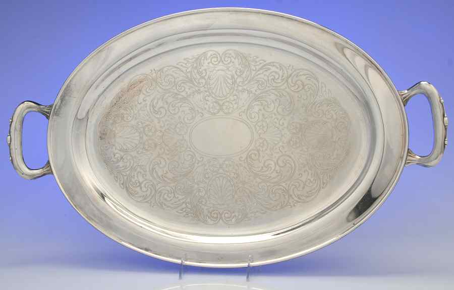 Silverplate Hollowware 20" Waiter Tray by Oneida Silver-1
