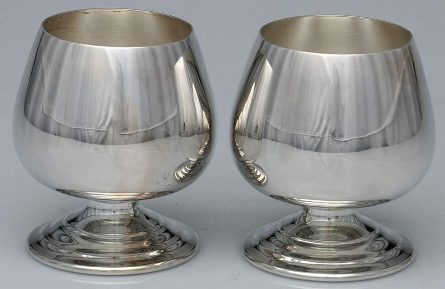 Silverplate Hollowware (Set of 2) Brandy Glass by Oneida Silver-1