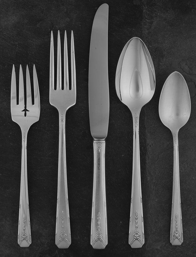 Milady (Silverplate, 1940) 40 Piece Estate Set by Oneida Silver-1