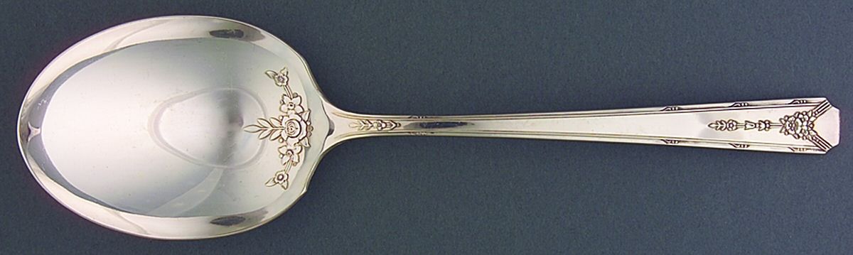 Milady (Silverplate, 1940) Solid Smooth Casserole Spoon by Oneida Silver-1