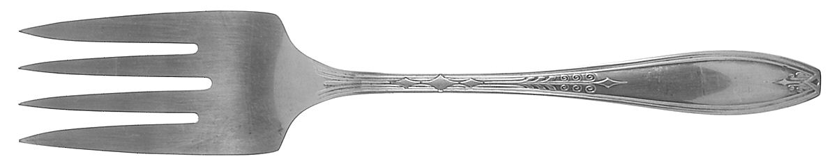 Milady (Silverplate, 1932) Medium Solid Cold Meat Serving Fork by Oneida Silver-1