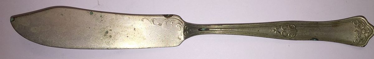 Milo (Nickel, 1910) Flat Handle Master Butter Knife by Oneida Silver-1