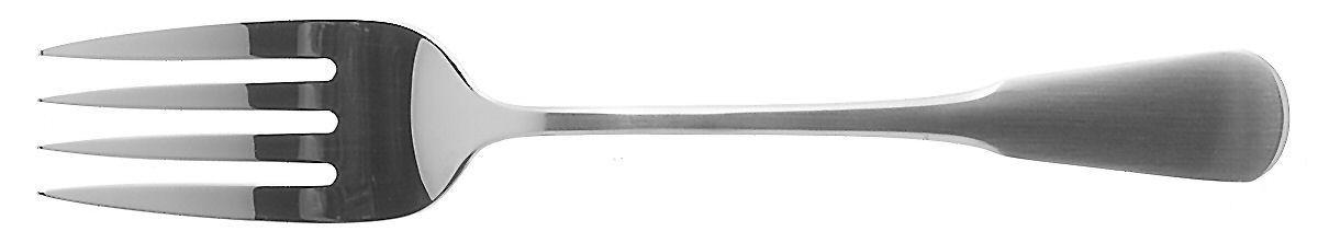 Minute Man-Colonial Boston-Satin (Stainless) Medium Solid Cold Meat Serving Fork by Oneida Silver-1