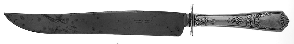 Minerva (Silverplate, 1911) Large Stainless Blade Roast Carving Knife by Oneida Silver-1