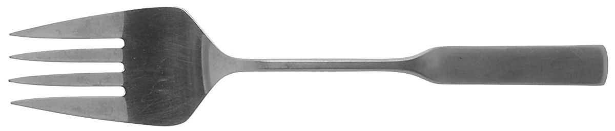 Modern Antique (Stainless) Medium Solid Cold Meat Serving Fork by Oneida Silver-1