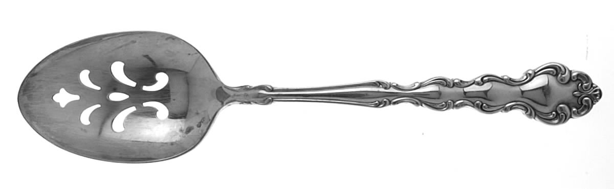 Modern Baroque (Silverplate, 1969) Pierced Tablespoon (Serving Spoon) by Oneida Silver-1