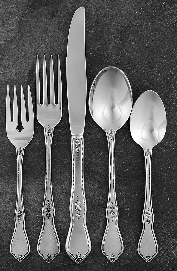 Morning Blossom (Stainless) 5 Piece Place Setting by Oneida Silver-1