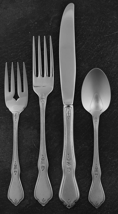 Morning Blossom (Stainless) 4 Piece Place Setting by Oneida Silver-1