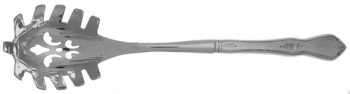Morning Blossom (Stainless) Pasta Server with Stainless Bowl HC by Oneida Silver-1