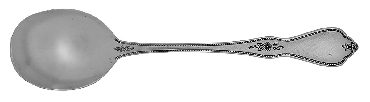 Morning Blossom (Stainless) Round Bowl Soup Spoon (Cream Soup) HC by Oneida Silver-1