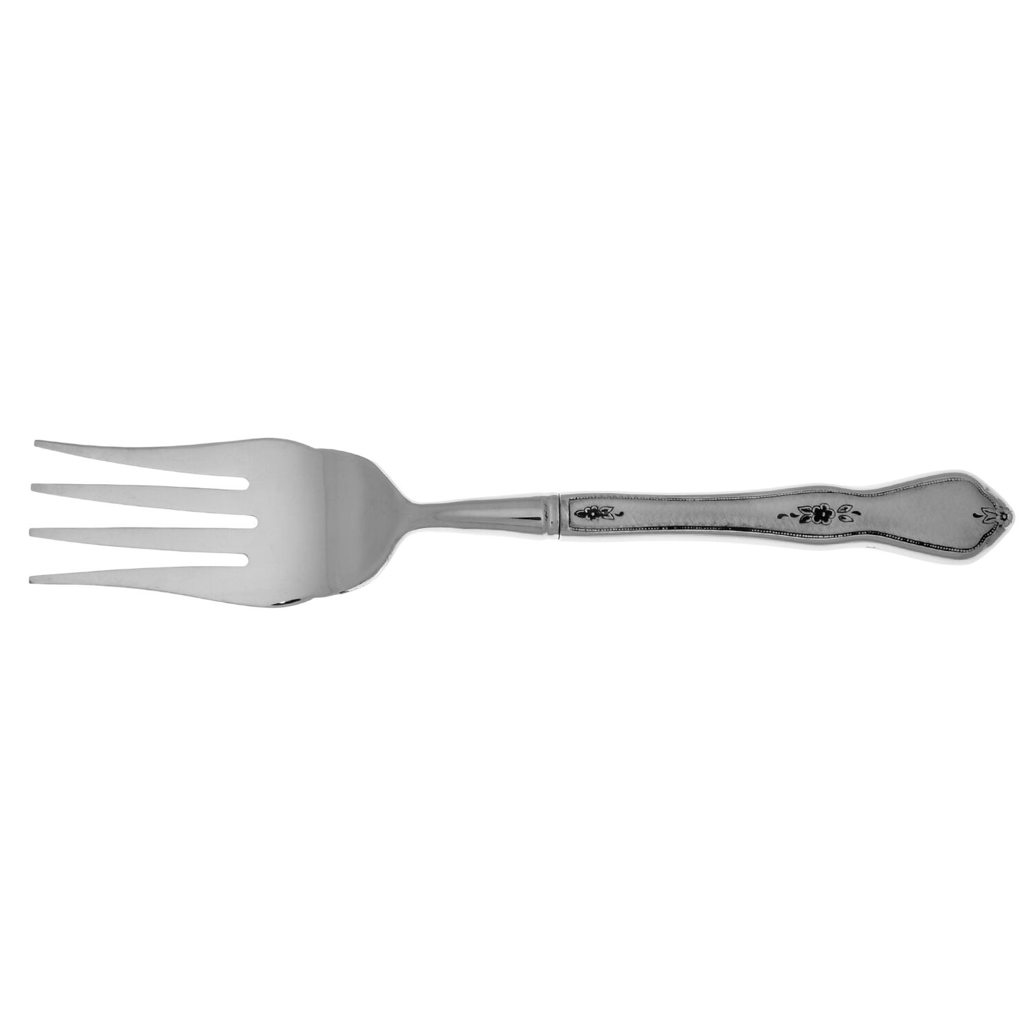 Morning Blossom (Stainless) Cold Meat Fork Large, Stainless Tines HC by Oneida Silver-1