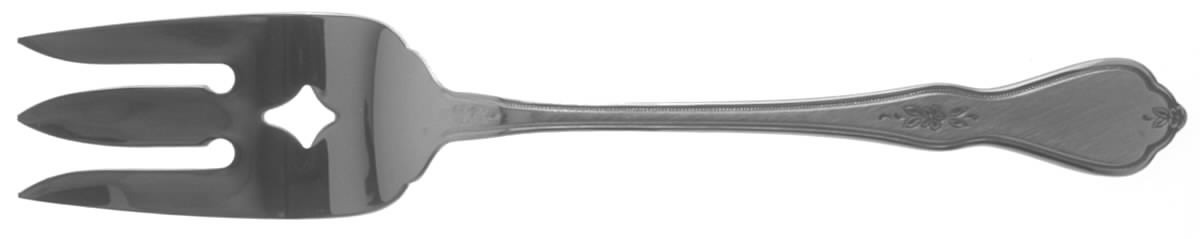 Morning Blossom (Stainless) Medium Solid Cold Meat Serving Fork by Oneida Silver-1