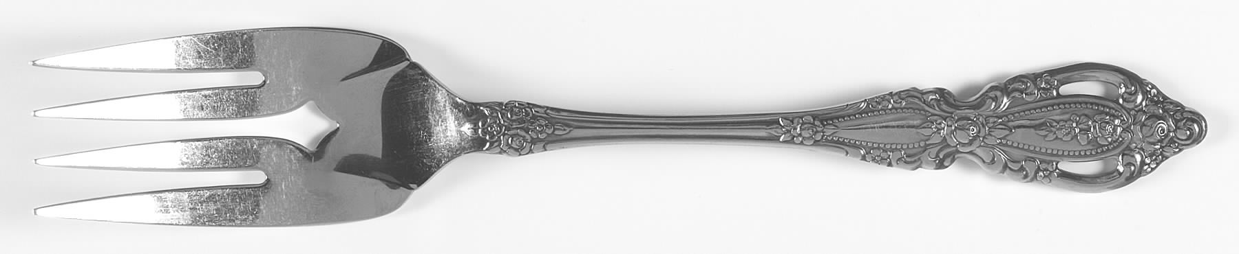 Monte Carlo (Stainless) Medium Solid Cold Meat Serving Fork by Oneida Silver-1