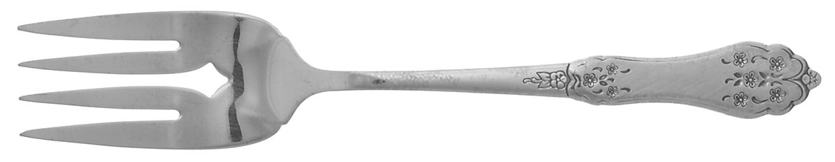 Morning Lace (Stainless) Medium Solid Cold Meat Serving Fork by Oneida Silver-1
