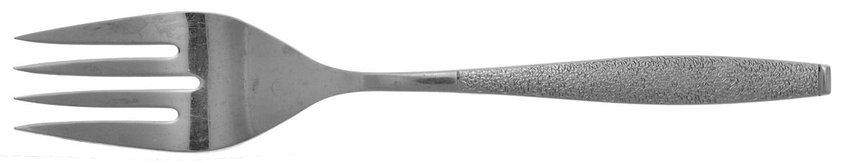 Montina-Indio(Stainless) Medium Solid Cold Meat Serving Fork by Oneida Silver-1