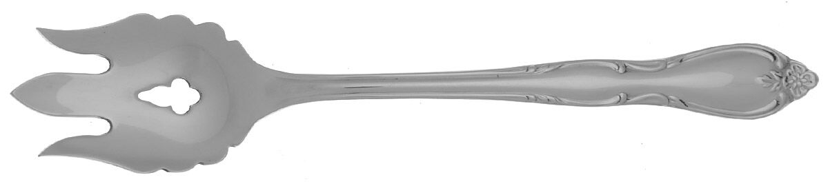 Montclair (Stainless, Floral Tip) Vegetable Serving Fork Solid  HC by Oneida Silver-1