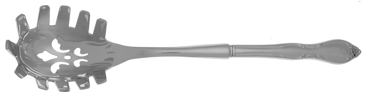 Montclair (Stainless, Floral Tip) Pasta Server with Stainless Bowl HC by Oneida Silver-1